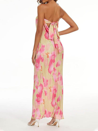 Robe Maxi à Imprimé Floral Élégante et Féminine