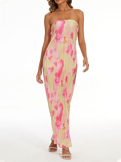 Robe Maxi à Imprimé Floral Élégante et Féminine