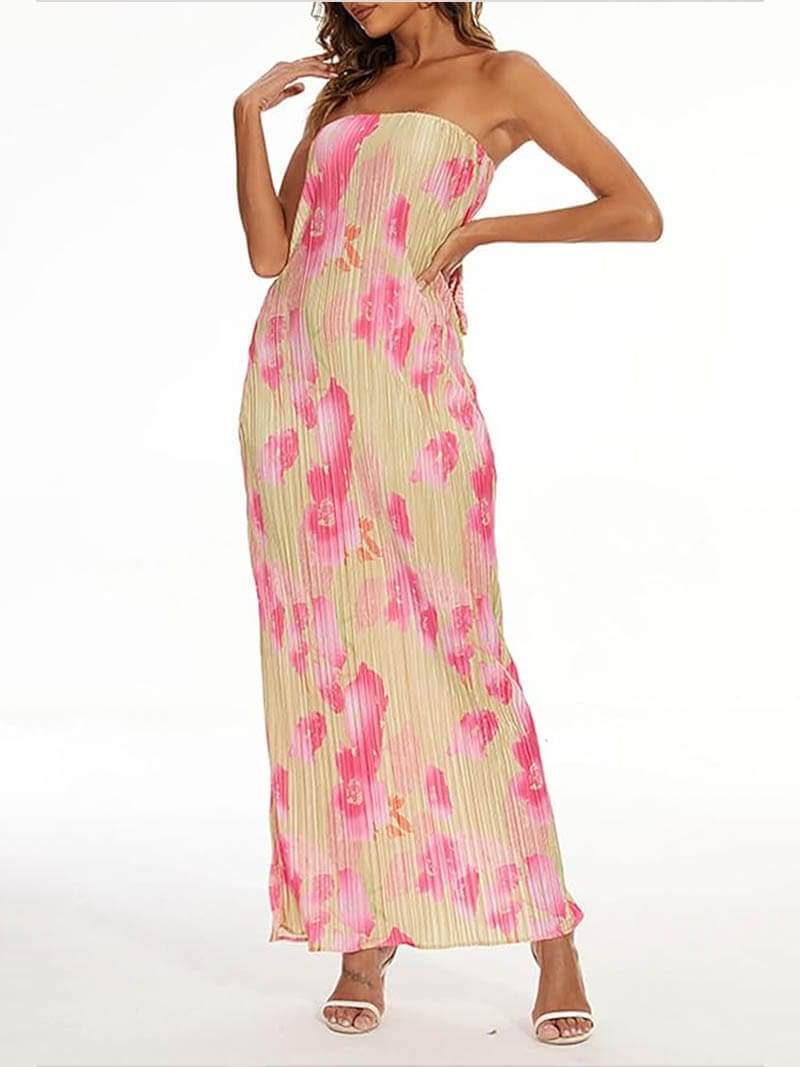 Robe Maxi à Imprimé Floral Élégante et Féminine