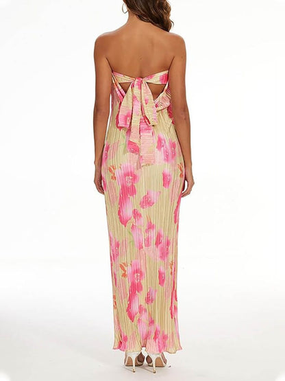 Robe Maxi à Imprimé Floral Élégante et Féminine