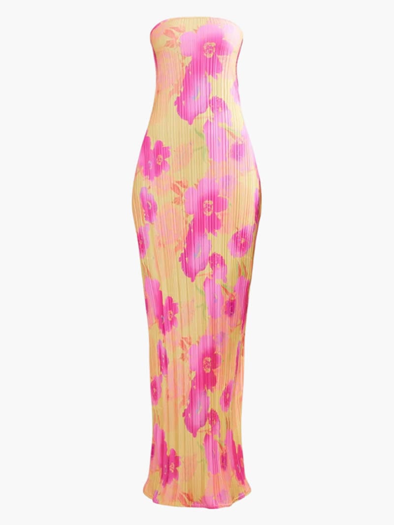 Robe Maxi à Imprimé Floral Élégante et Féminine