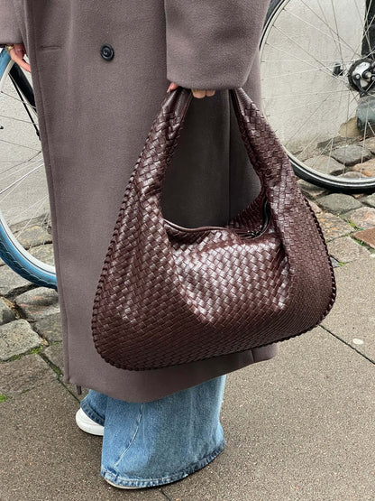 Sac à main tressé grand modèle femme