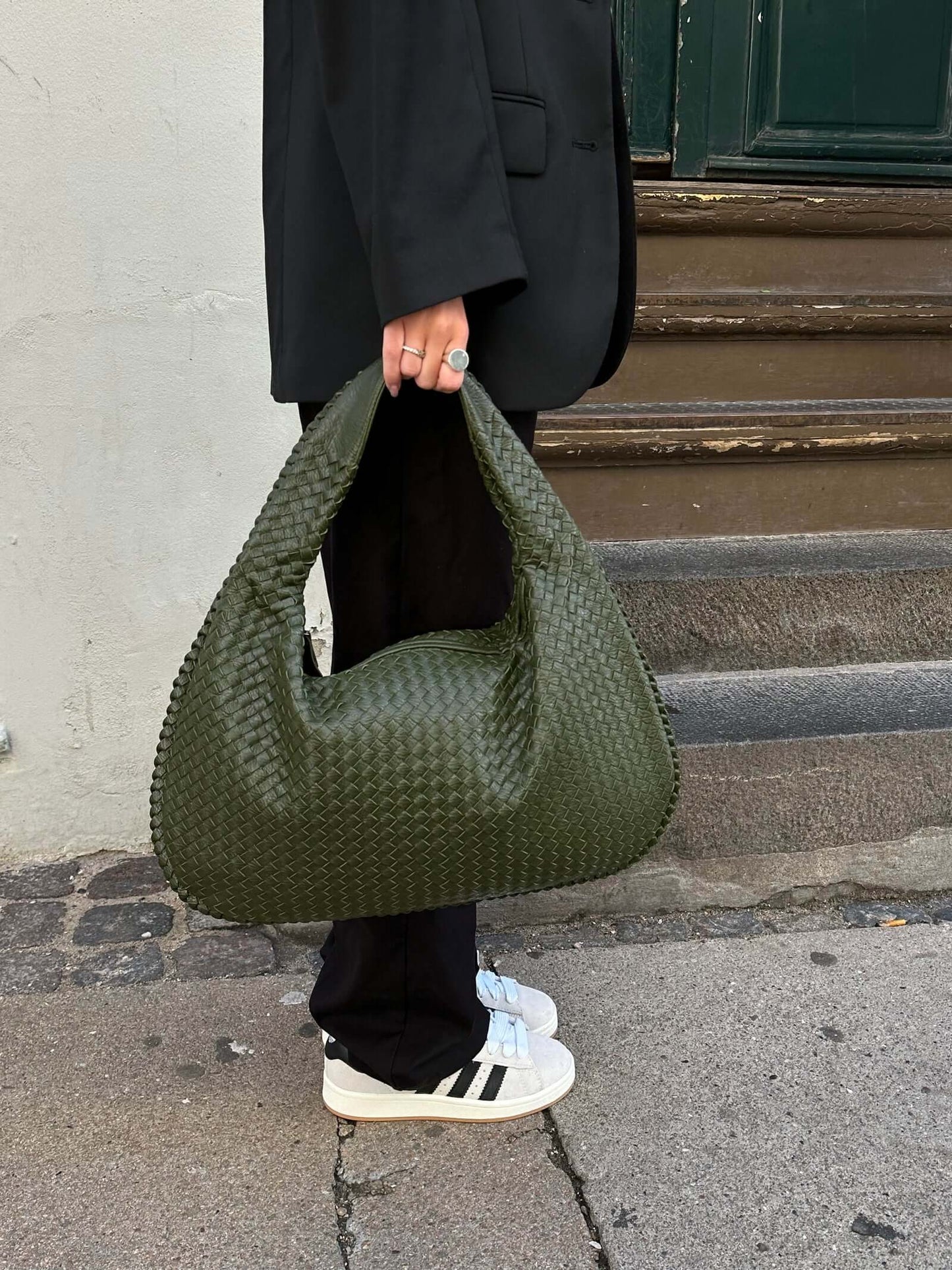 Sac à main tressé grand modèle femme