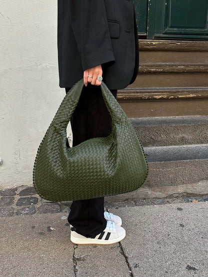 Sac à main tressé grand modèle femme