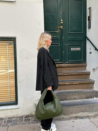 Sac à main tressé grand modèle femme