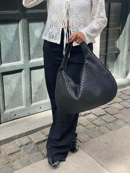 Sac à main tressé grand modèle femme