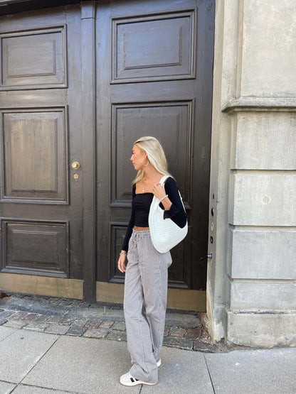 Sac à main tressé grand modèle femme