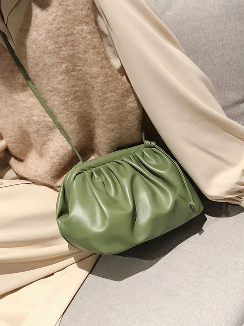 Pochette Femme Élégante en Cuir Synthétique Noir