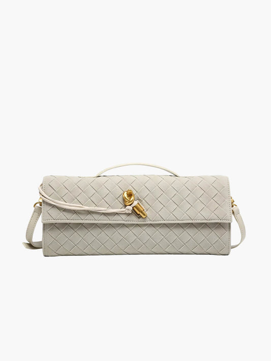 Sac Clutch Tressé en Cuir Artificiel - BerlinGlamour