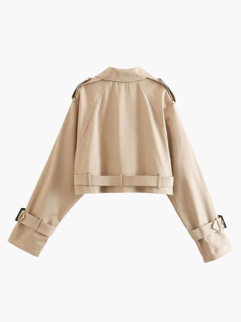 Trenchcoat Court Femme Léger Été Design Moderne