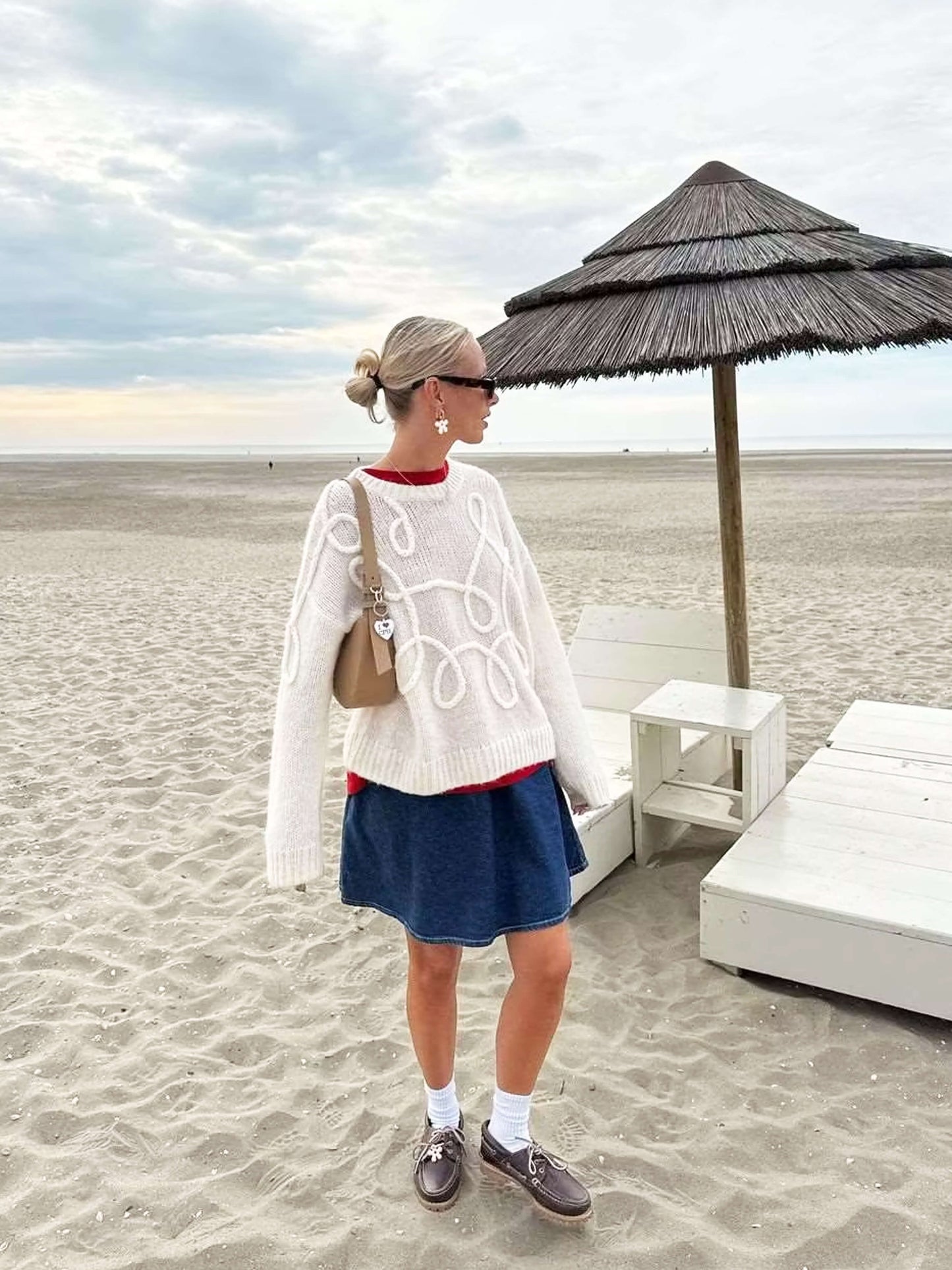 Pull Femme Oversize Décontracté pour Hiver