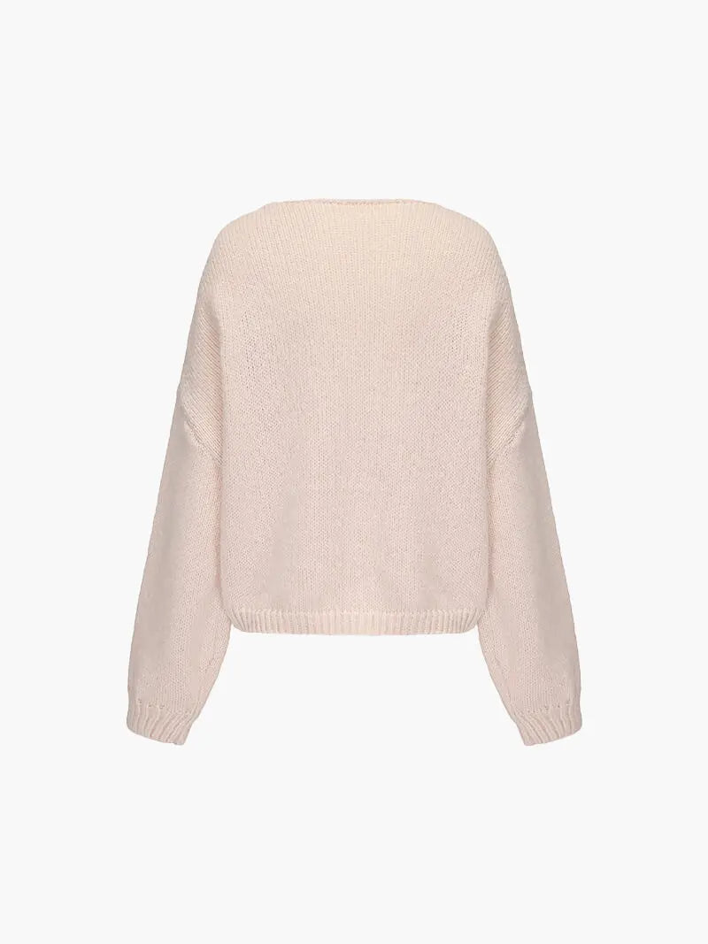 Pull en Maille Douce avec Nœud