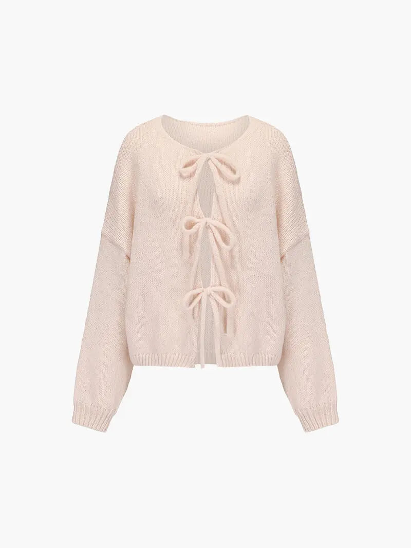 Pull en Maille Douce avec Nœud - BerlinGlamour