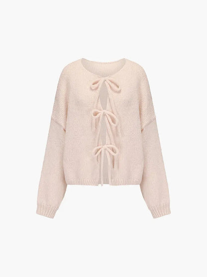 Pull en Maille Douce avec Nœud - BerlinGlamour