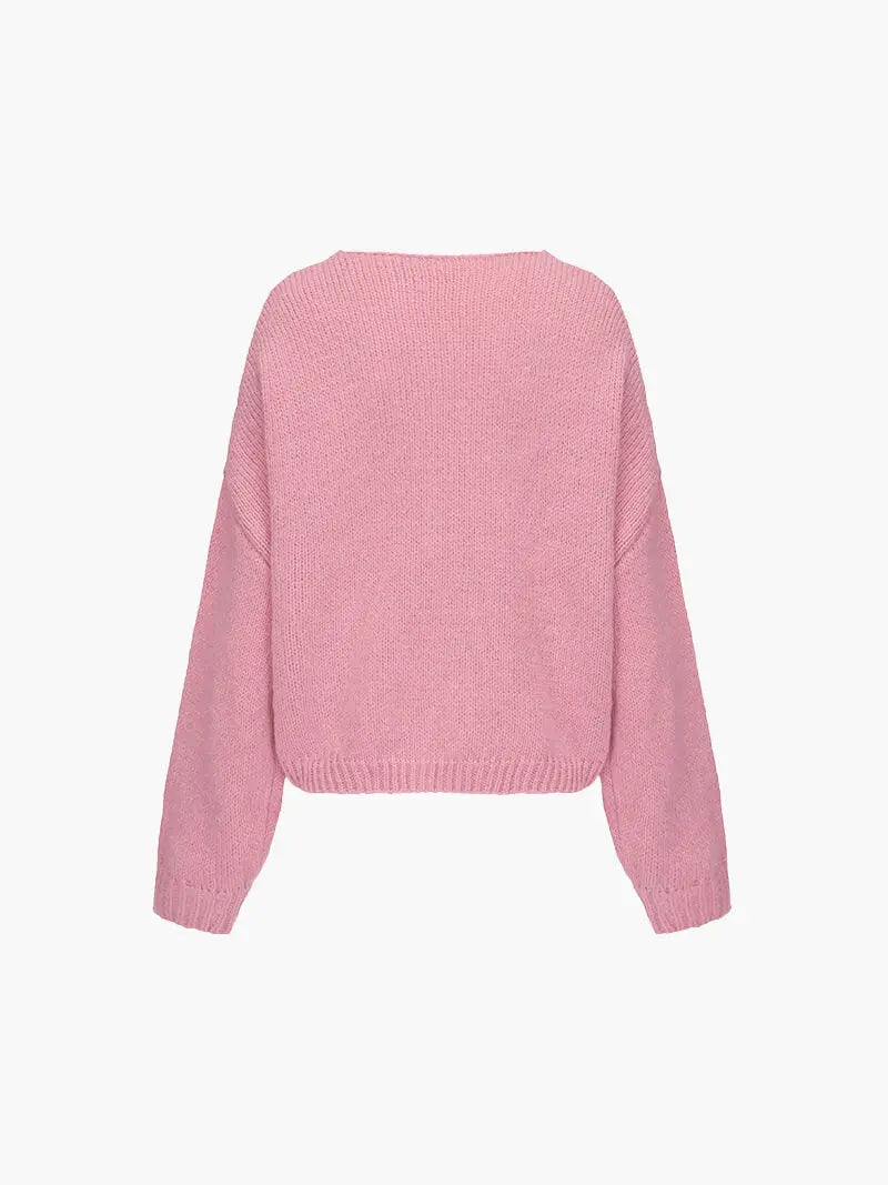 Pull en Maille Douce avec Nœud