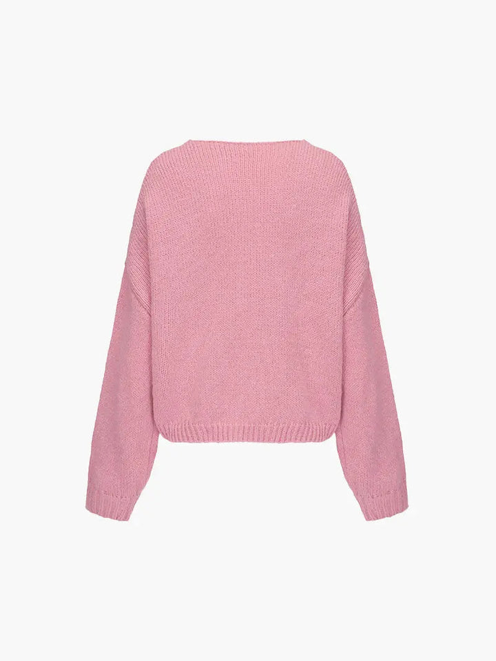 Pull en Maille Douce avec Nœud - vue 8