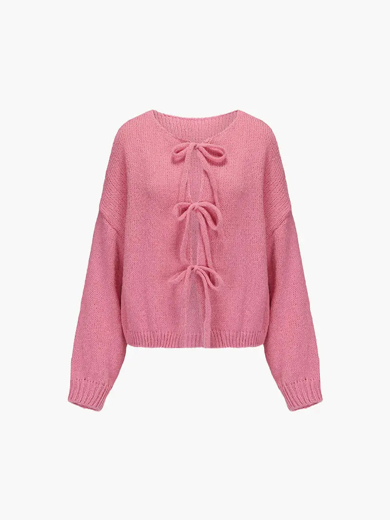 Pull en Maille Douce avec Nœud