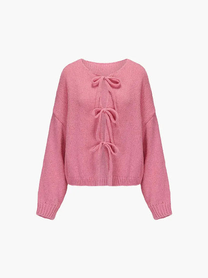 Pull en Maille Douce avec Nœud