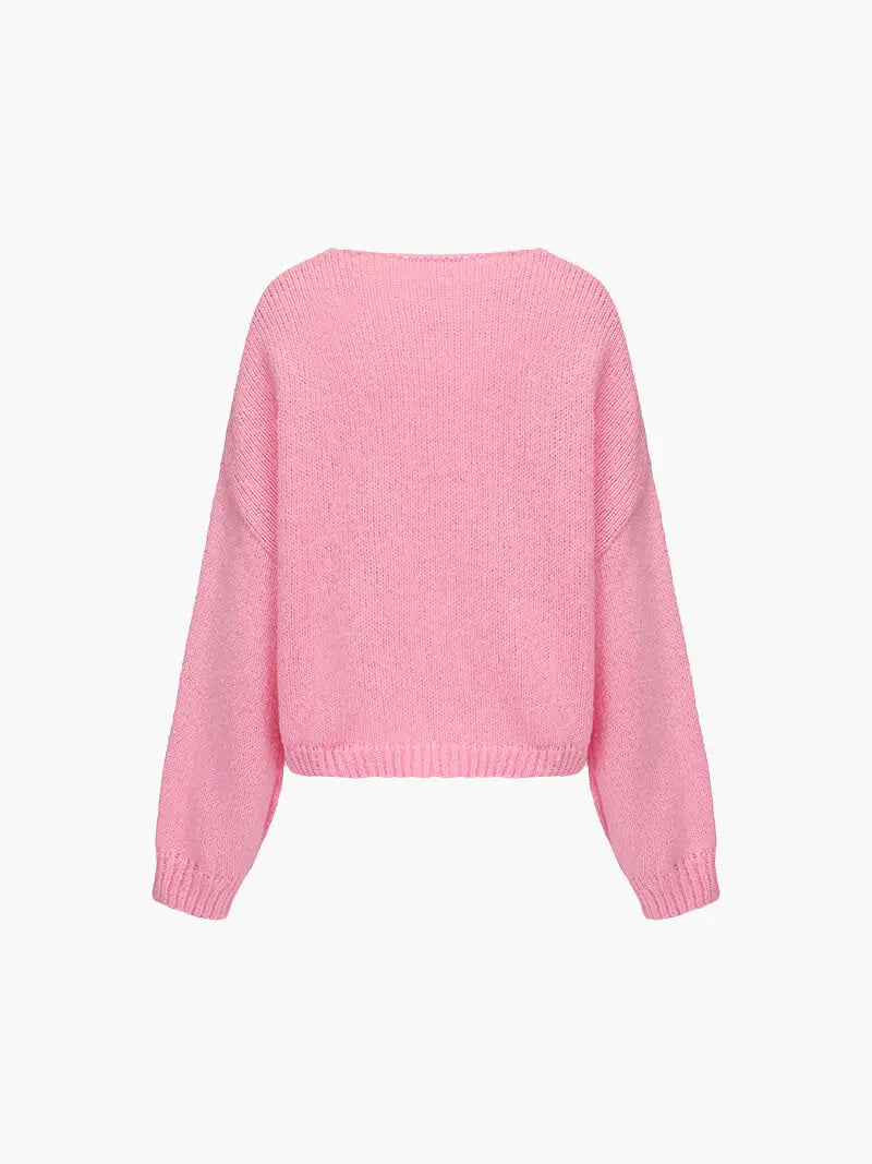 Pull en Maille Douce avec Nœud