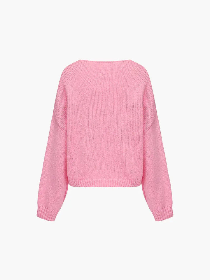 Pull en Maille Douce avec Nœud - vue 4