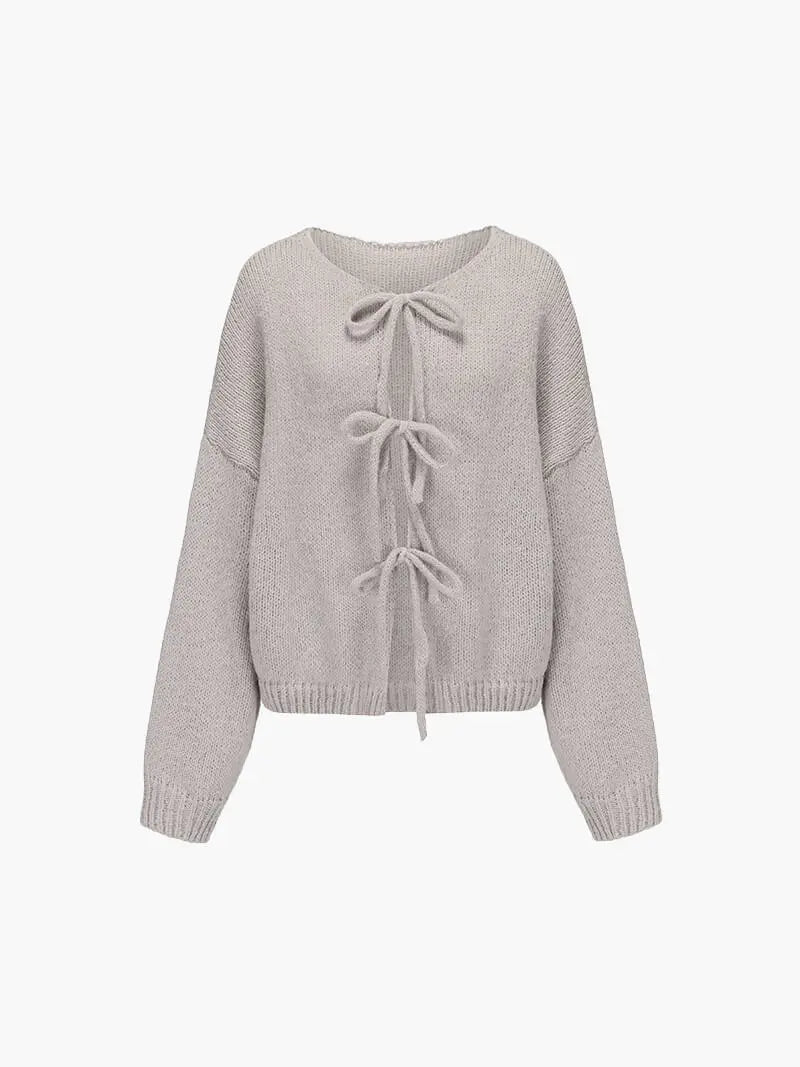 Pull en Maille Douce avec Nœud