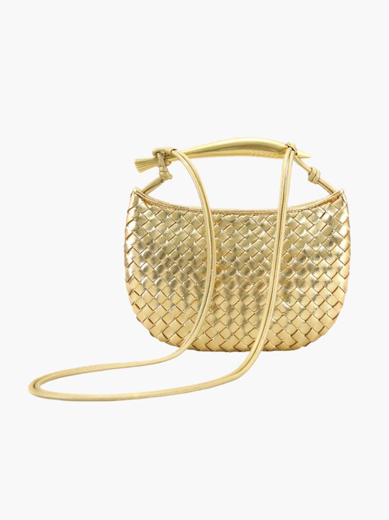 Sac Besace en Cuir Imitation Tressé