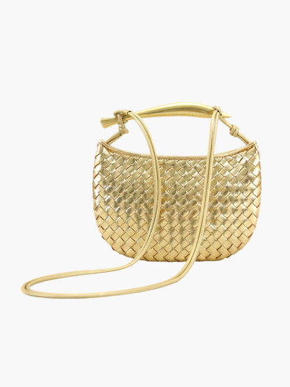 Sac Besace en Cuir Imitation Tressé