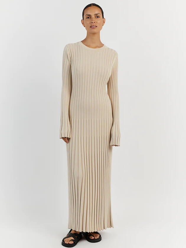 Robe Noire Grande Taille à Manches Longues