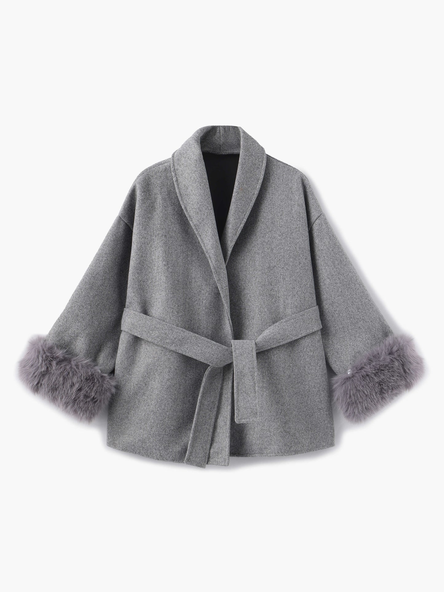 Manteau femme hiver court avec col en fausse fourrure élégant - BerlinGlamour