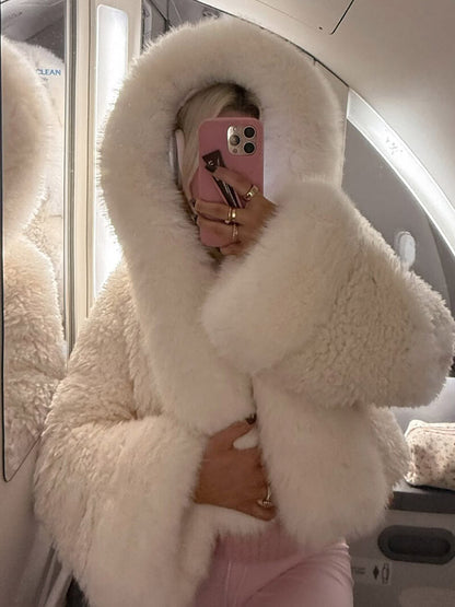Veste en cuir synthétique femme élégante