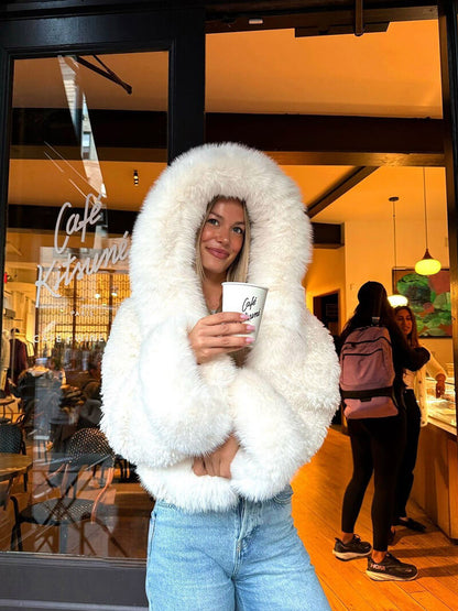 Veste en cuir synthétique femme élégante