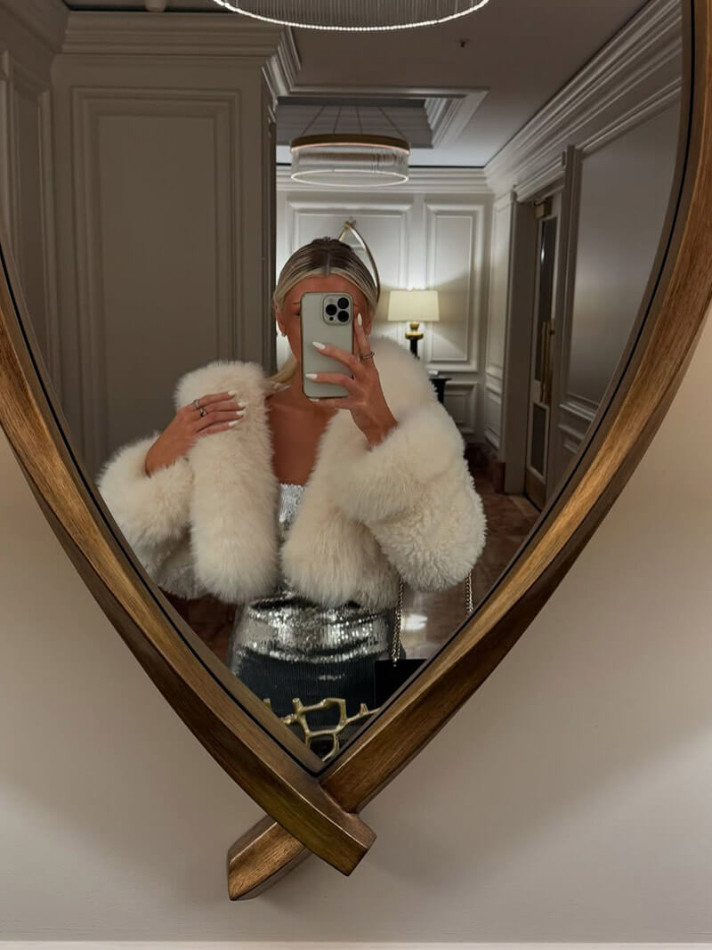 Veste en cuir synthétique femme élégante