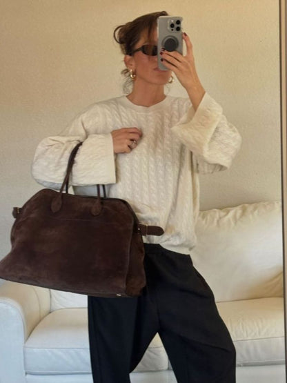 Sac à main en cuir velours de qualité supérieure