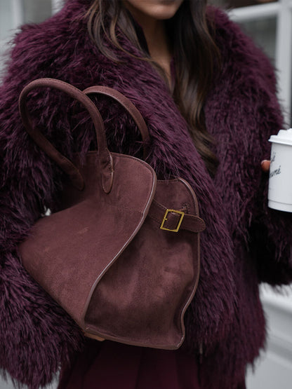 Sac à main en cuir velours de qualité supérieure