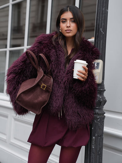 Sac à main en cuir velours de qualité supérieure