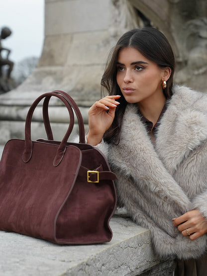 Sac à main en cuir velours de qualité supérieure