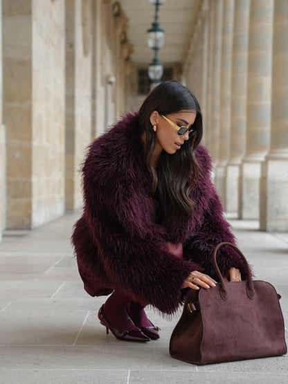 Sac à main en cuir velours de qualité supérieure