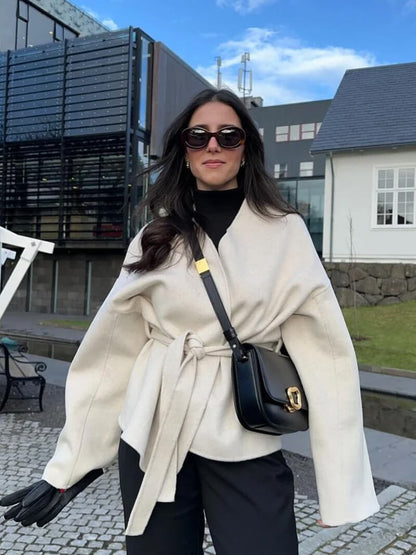 Cardigan Femme Élégant avec Ceinture