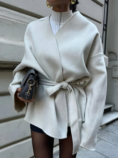 Cardigan Femme Élégant avec Ceinture