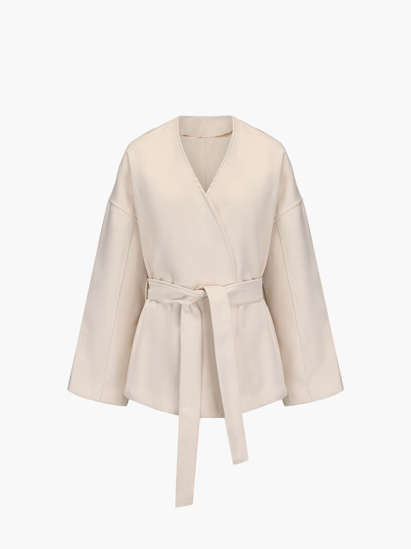 Cardigan Femme Élégant avec Ceinture et Col V pour Hiver - BerlinGlamour