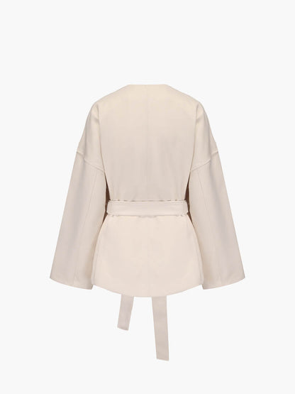 Cardigan Femme Élégant avec Ceinture et Col V pour Hiver