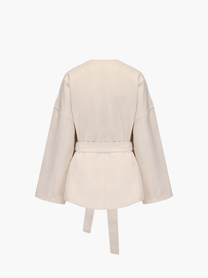 Cardigan Élégant avec Ceinture et Col V pour Hiver - vue 2