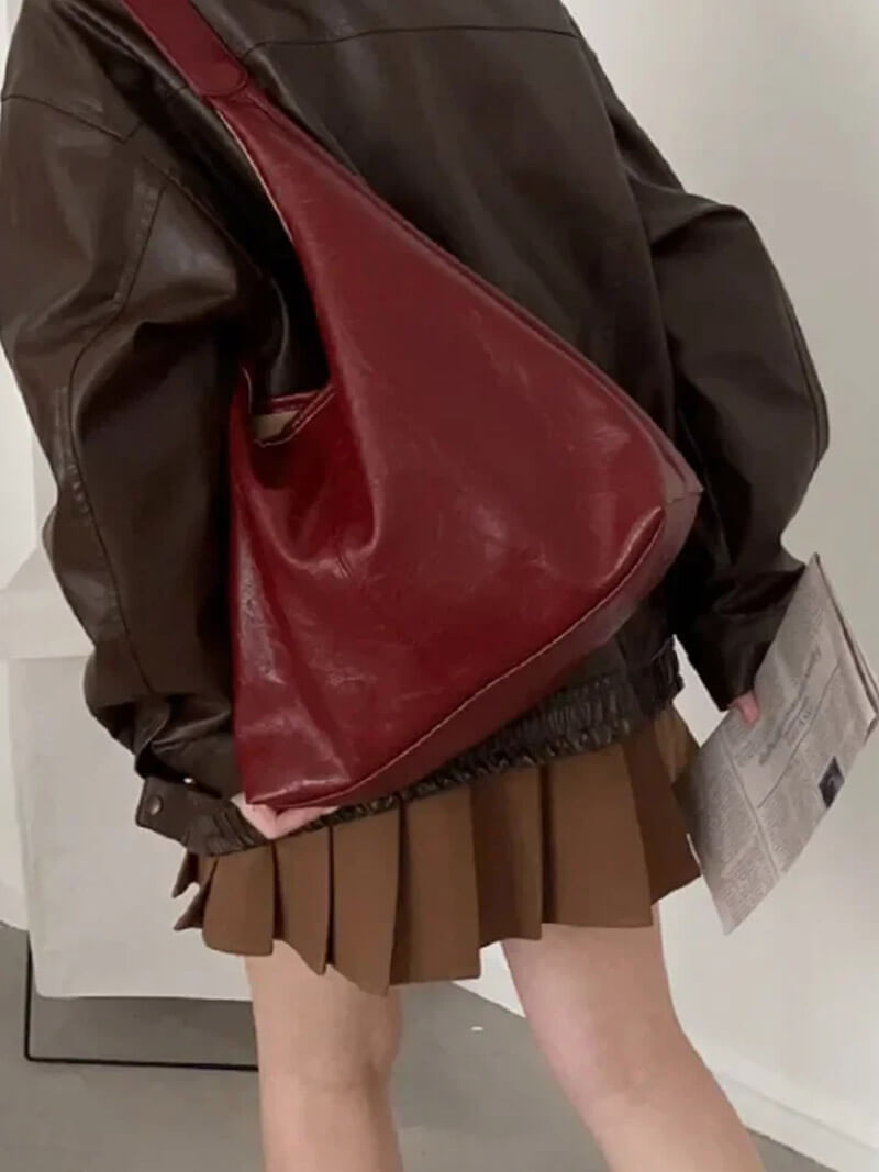 Sac École Minimaliste en Cuir Synthétique