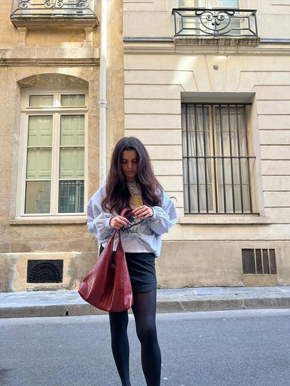 Sac École Minimaliste en Cuir Synthétique