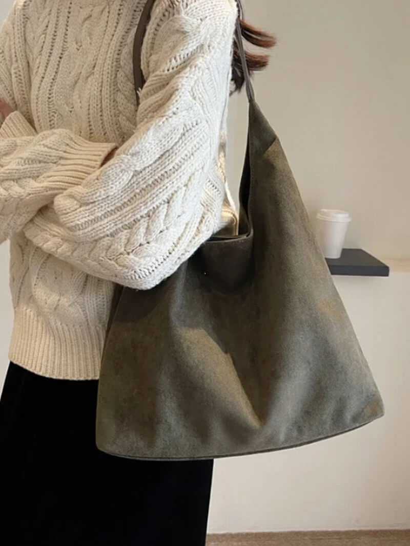 Sac à Épaule Cuir Souple et Minimaliste