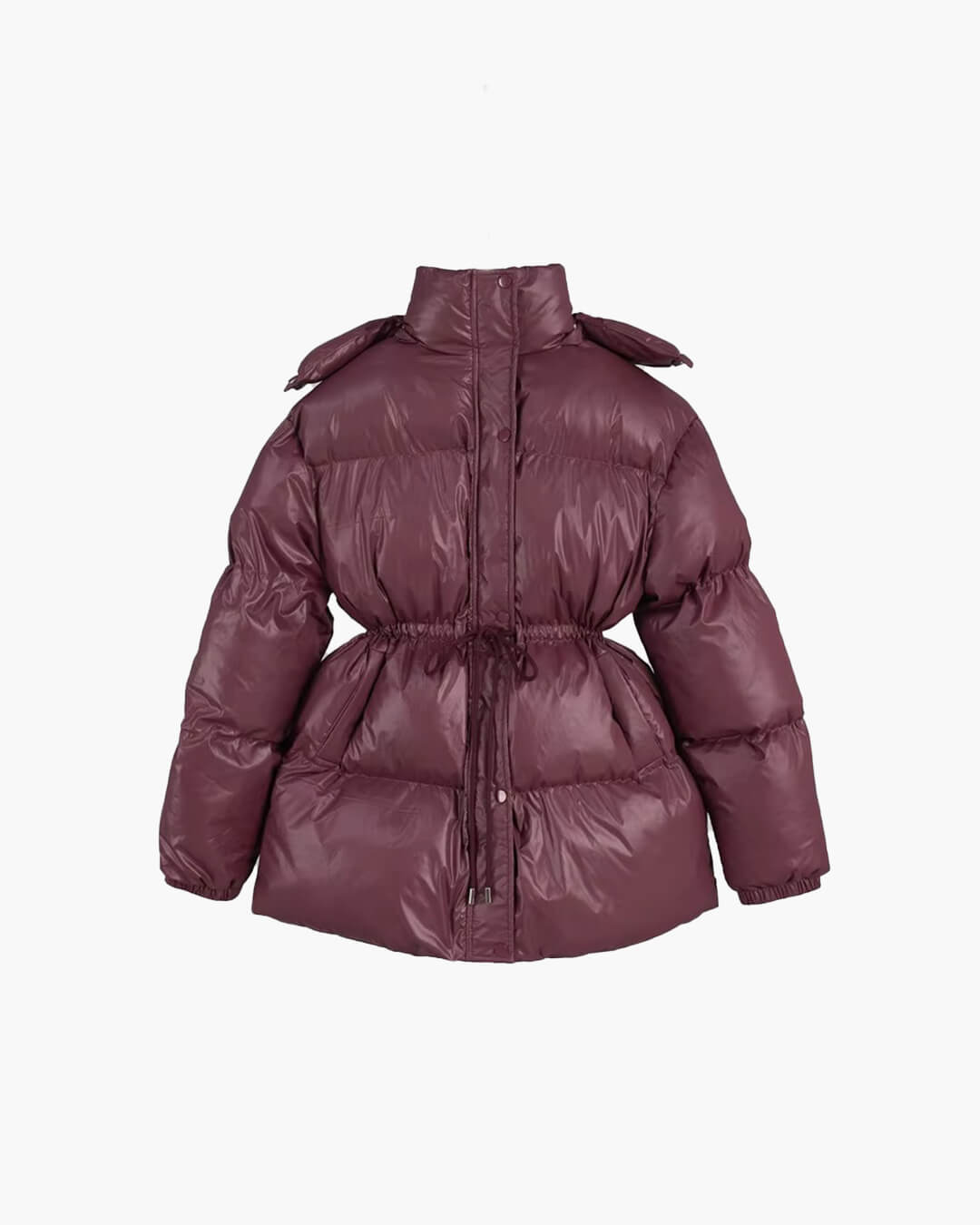 Veste Hiver Femme à Fermeture Éclair et Capuche Adjustable