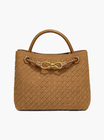 Sac à Main Tressé en Cuir Sauvage Féminin