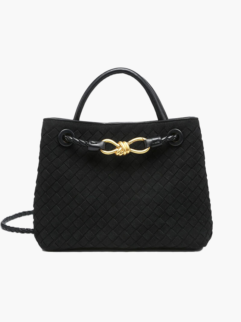 Sac à Main Tressé en Cuir Sauvage Féminin