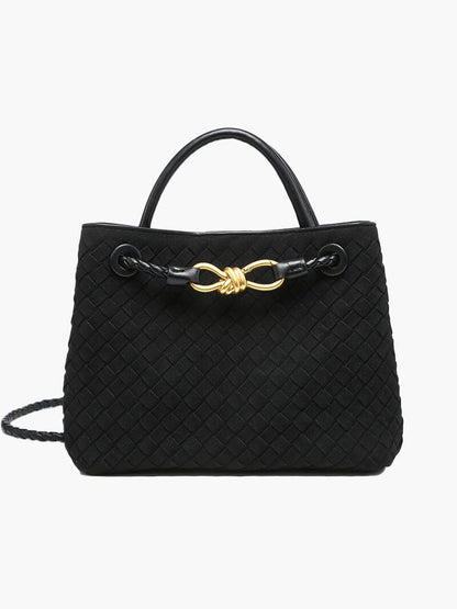 Sac à Main Tressé en Cuir Sauvage Féminin