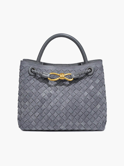 Sac à Main Tressé en Cuir Sauvage Féminin